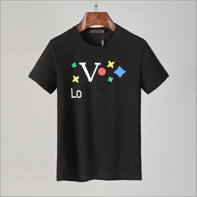 

summer mens t shirt fashion simple pure cotton black and white Couples clothing casual high-quality letter embroidery M-3XL, White;black