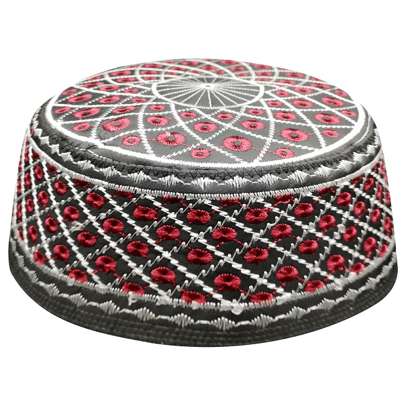 

India Red Black Kippah Muslim Prayer Caps For Men Yarmulke Hats Jewish Kippah Chapeau Musulman Bonnet Jewish Hats Arabic, White 58cm