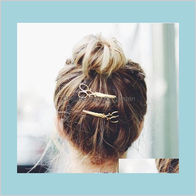 

Jewelry Fashion Women Vintage Brief Gold Plated Alloy Scissor Wholesale Drop 53Bgw J5Sez