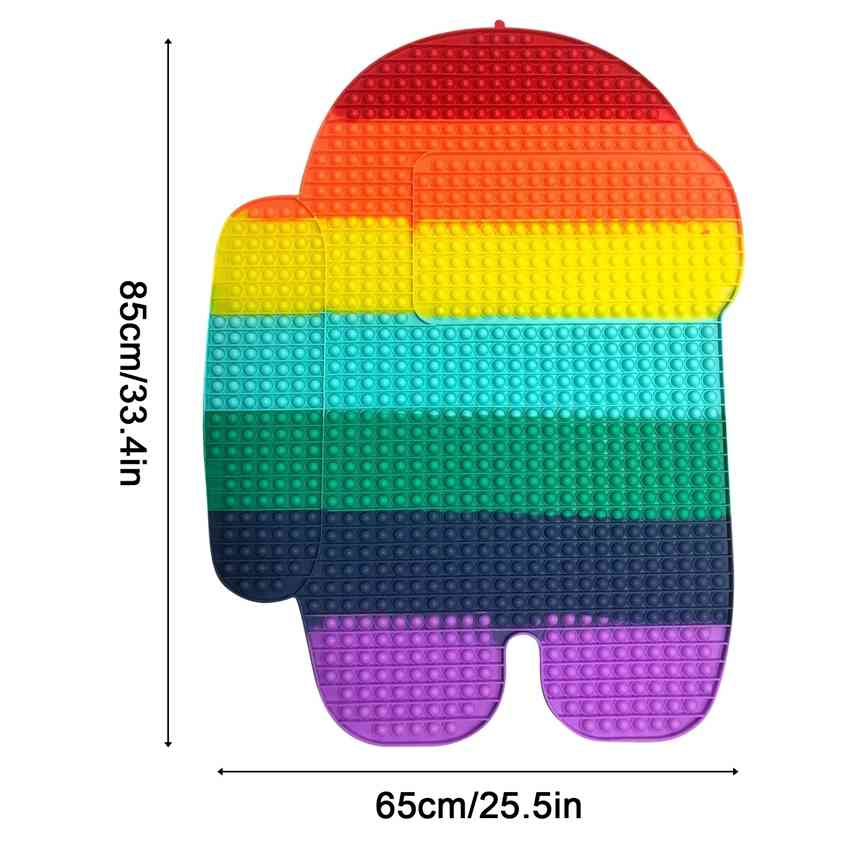 

2021 New fiet Anti strs Push Bubble Sile Luminous Rainbow Strs relief 85cm large jumbo pop fiet toy wholale