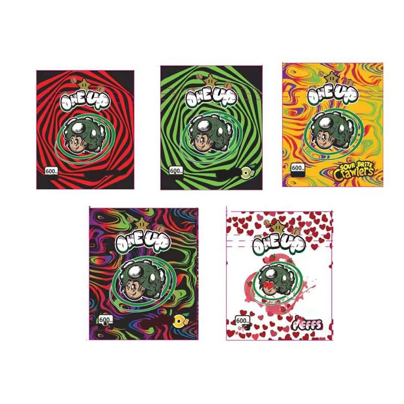 

ONE UP MYLAR BAG Edibles EMPTY PACKAGE 600MG Sour Brite Smell Proof Packaging Bags