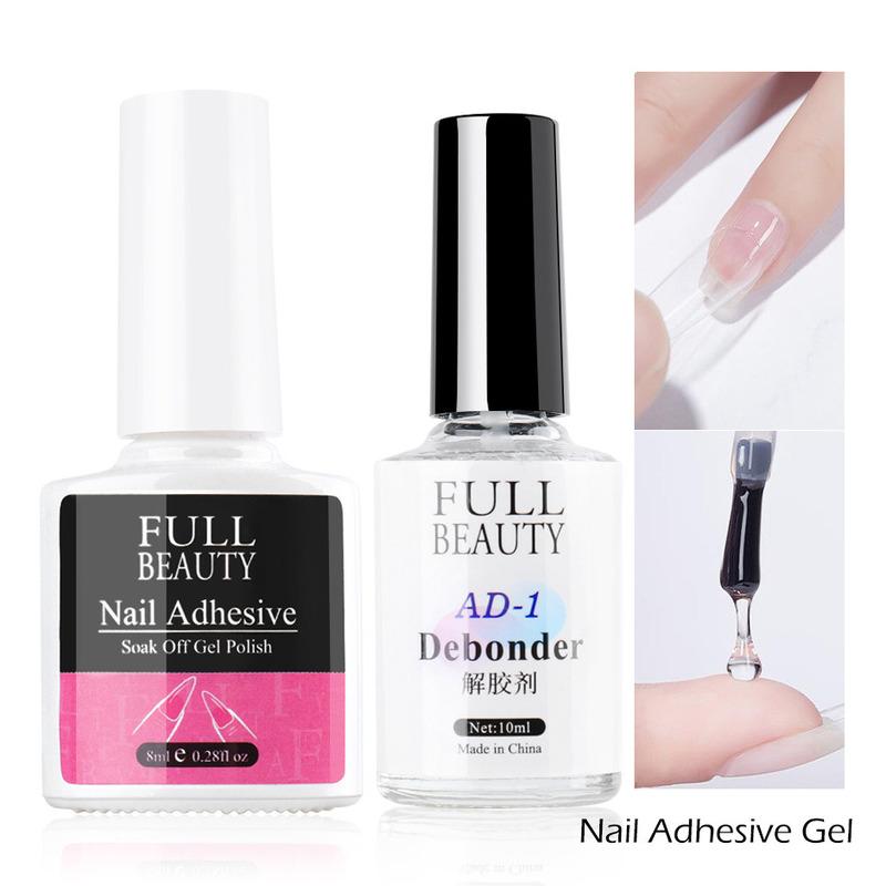 

Nail Gel Art Tools Adhesive Soak Off Polish Firmly Extends Debonder Salon Professional Applicable, Red;pink