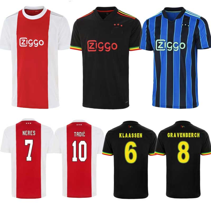 

21 22 TADIC BERGHUIS GRAVENBERCH Soccer Jersey set Amsterdam KUDUS BLIND PROMES HALLER NERES CRUYFF KLAASSEN 2021 2022 AJAXEs Adult kids kit football shirt sets, 2122