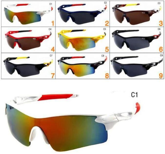 

Summer Outdoor Eyewear Men Sport SUN Glasses Driving Sunglasses Bicycle Glass Goggles Woman Fashion Spectacles Cycling Ocular 9 Colors Y027