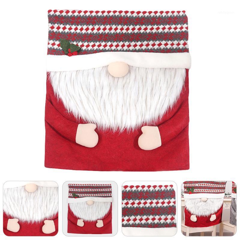 

Chair Covers 1Pc Christmas Back Cloth Cartoon Slipcovers