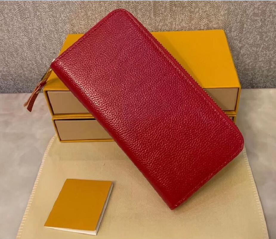 

Top quality Three Colors Red/black pink Embossing credit card wallets Damier leather holders high famous classical women wallet bags holder coin purse small Key