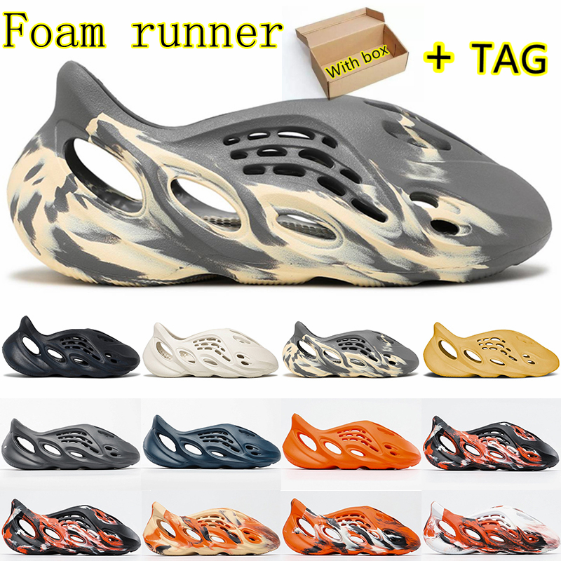 

High quality kanye sandals Slippers foam runner black white red west slide bone resin desert sand earth brown men womens slipper shoes, Need socks [3pair](random color)