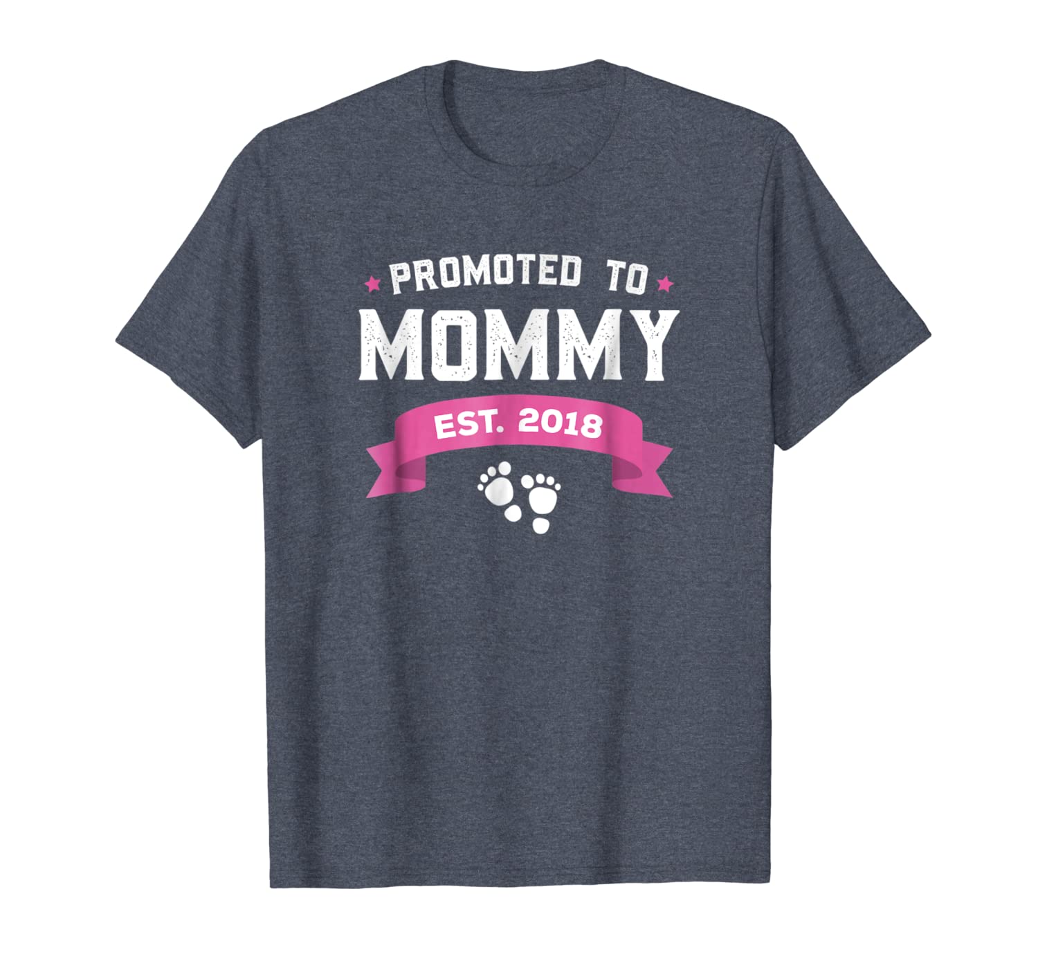 

promoted to mommy est. 2018 gift for new mommy t-shirt baby, White;black