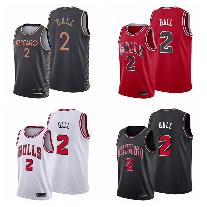 

ChicagoBullsMen Basketball Lonzo Ball 2 2021 Trade Black Edition City Jersey