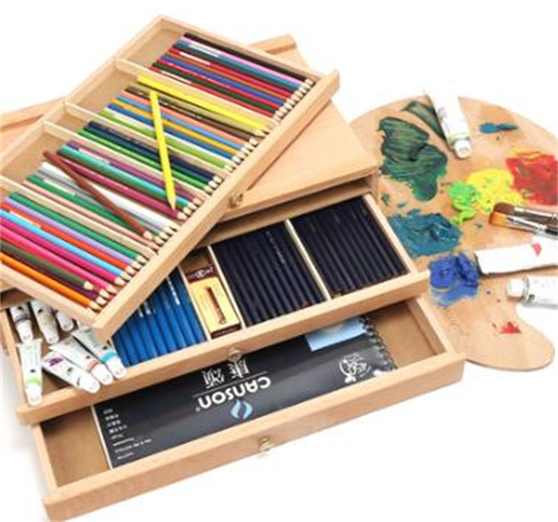 

Art Adjustable Artist Beech Wooden Tabletop Sketch Box Easel 3-Drawer Portable 489 V2