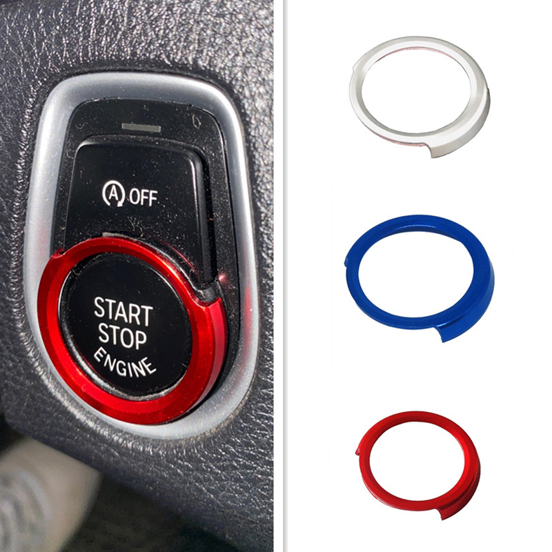 

Car Interior Start Stop Engine Button Frame Ring Stickers Trim Fit For BMW 1 2 3 X1 X3 X5 X6 series F20 F21 F30 F48 F25 F15 F16 Auto Accessiores