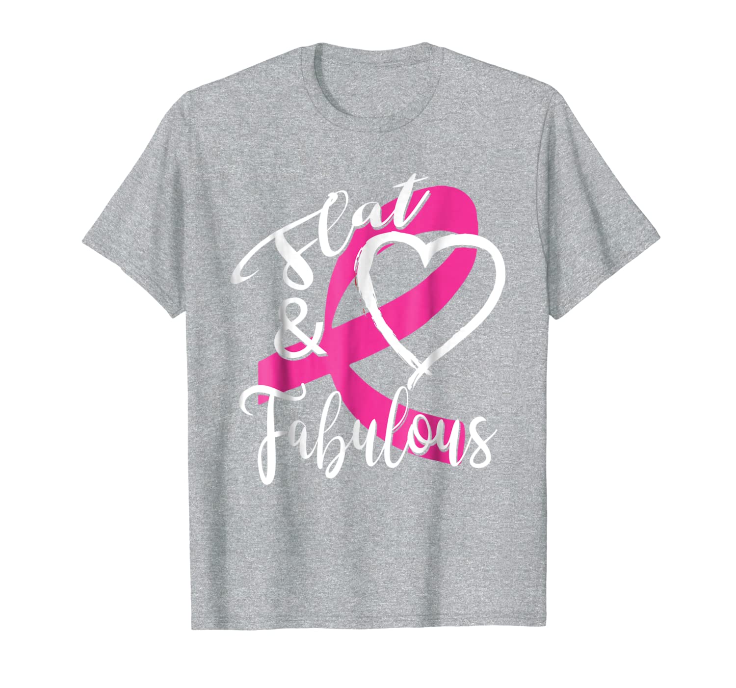 

breast cancer awareness flat fabulous pink ribbon t-shirt, White;black