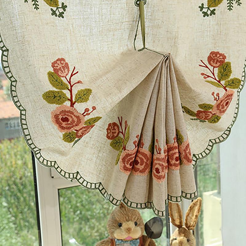 

Curtain & Drapes Finished Curtains Window Screens Fan-shaped Roman Partitions Sliding Door And Bay Windows
