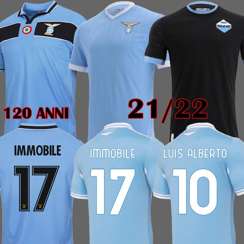

21 22 maglia calcio terzo LUIS ALBERTO J.CORREA IMMOBILE 2021 2022 maglie SERGEJ LAZZARI Marusic Vedat Muriqi camicie da football, Black