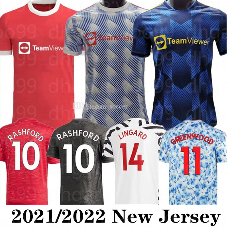 

Manchester 2021 2022 soccer jerseys UNITED CAVANI UTD VAN DE BEEK B. FERNANDES RASHFORD football shirt 20 21 22 man + kids kit HUMANRACE fourth