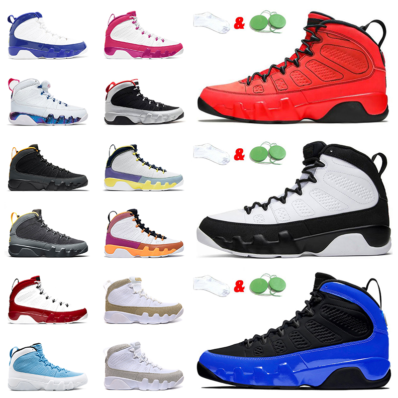 

2021 Jumpman 9 9s Basketball Shoes Men Women Space Motorboat Jones Change The World Jam Retro Racer Blue Sneakers Trainers Sports EUR 40-47, White;red