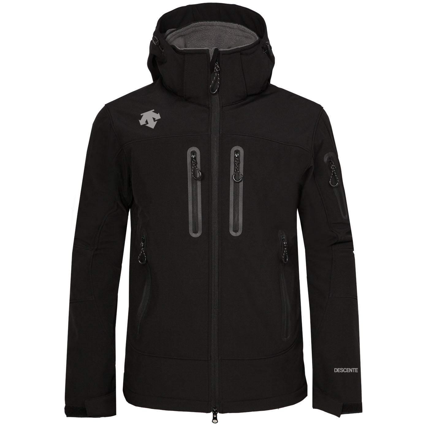 

The men DESCENTE Softshell jacket face coat Men Outdoors Sports Coats men Ski Hiking Windproof Winter Outwear Soft Shell jacket red 1837