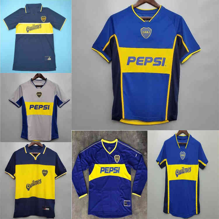 

retro soccer jerseys1981 1995 1996 1997 1998 1999 2000 2001 2002 2003 2004 Boca juniors ROMAN MARADONA vintage classic adult football shirt, Black