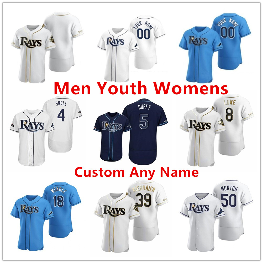 

2021 Custom Rays Richards Tampa 20 21 Bay baseball jersey Wade Boggs Wendle Daniel Robertson Diaz Meadows Snell Lowe Morton Kiermaier, As pic