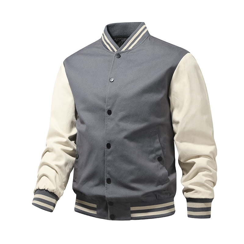 

Autumn baseball suit Japan station coat men' casual jacket, Gray