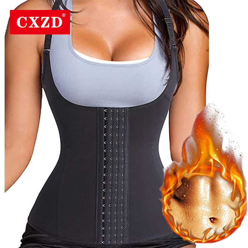 

CXZD Waist Trainer Sweat Postpartum Sexy Bustiers Corsage Control Belly Modeling Strap Corsets Fat Burning Shapewear Underwear, Black