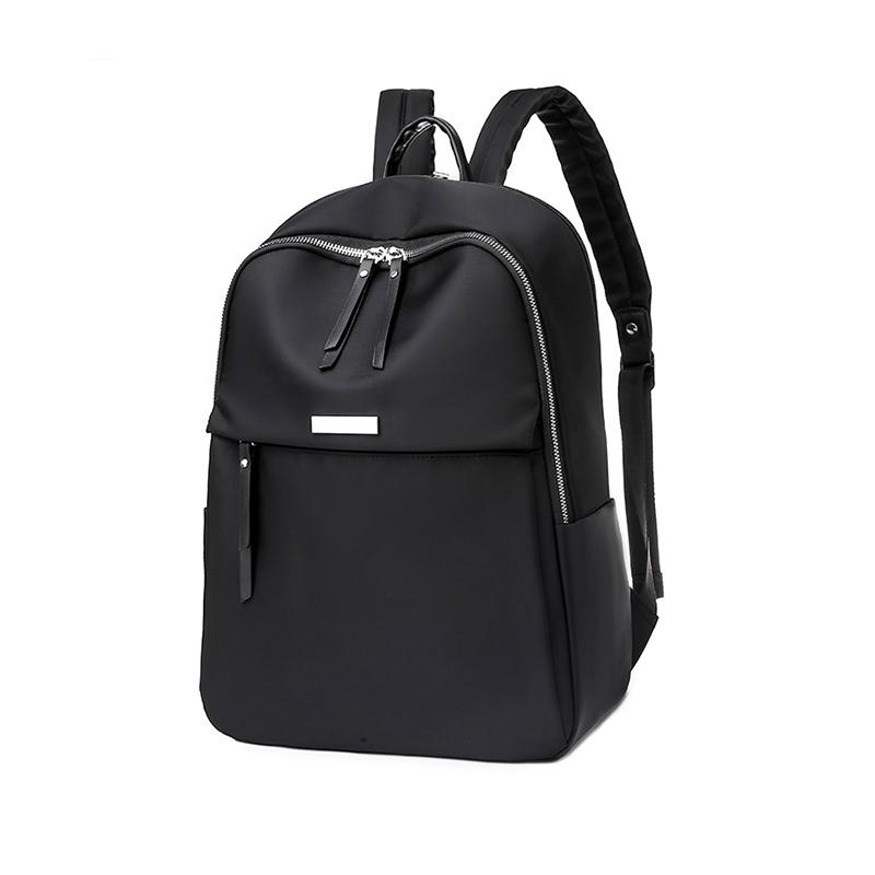 

Fashion Women's Backpack Retro Simple Travel Bag For Female Students Design School Lady Oxford Cloth Style, Black