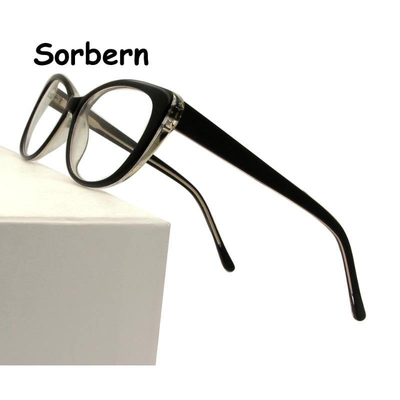

Fashion Sunglasses Frames Ladies Cat Eye Glasses Woman Acetate Optical Frame Women Cats Spectacles Myopia Prescription Eyewear, Black