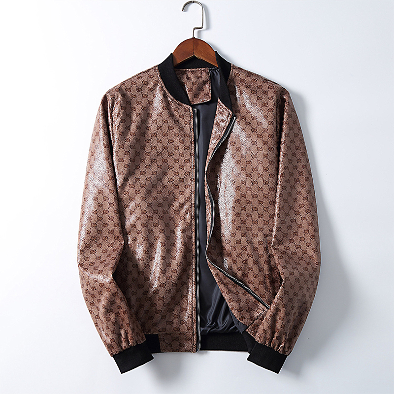 

2021 Men's Baseball Jacket Stripe Printed Zipper Style Uniform Fashion Matching High Quality Winter Warm Clothes Asian Code M-3X#07, Black