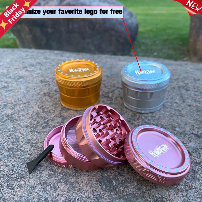 

Drum Style Aluminum 63 MM 4 Piece Metal Tobacco Smoking S Spice Crusher Accessories Pipes