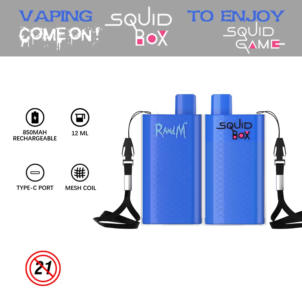 

100% Authentic RandM Squid Box 5200 puffs Disposable E cigarette original RM rechargeable vapes