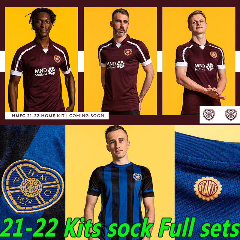 

2022 2021 HEART OF MIDLOTHIAN soccer jerseys 20/21 WALKER IKPEAZU WASHINGTON NAISMITH COCHRANE MORRISON CLARE home third football shirts Kits sock Full sets jersey, 21-22 third kids