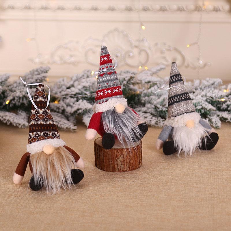 

Party Decoration Merry Christmas Faceless Gnome Santa Xmas Tree Hanging Ornament Doll For Home Pendant Drop Ornaments Supplies