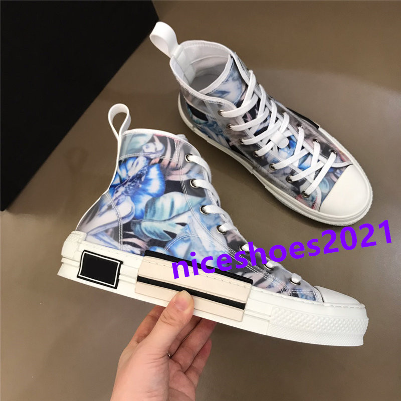 

2021 Top Quality Classic Canvas Man Shoes high low Oblique Trainers Mens Casual Women Sneaker Fashion summer Printed Alphabet Leather Lace Up White And Black [with box], Cv07