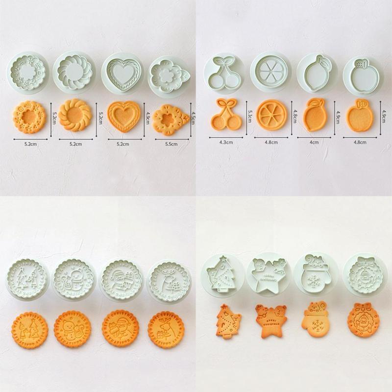 

Baking Moulds Sandwich Biscuit Mould 3D Cookie Pressing Flower Animal Heart Cat Day Shape Fruit Christmas Love Mold Valentin U4I9