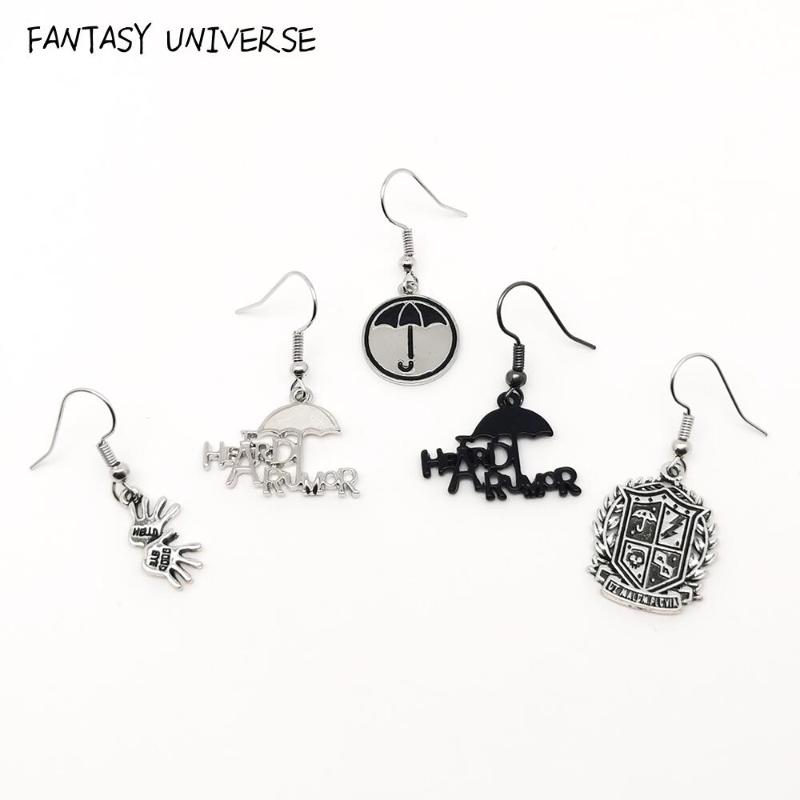 

Dangle & Chandelier FANTASY UNIVERSE TV Movie Umbrella Academy Earrings Anime Show High Quality Cute Sexy And Charming Metal Fashion Jewelry, Silver