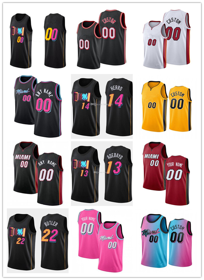 

75th Custom Mens Womens Youth Miami's Heat's 8 Markieff Morris 5 Kyle Guy 31 Max Strus 17 P.J. Tucker Basketball Jerseys, Color