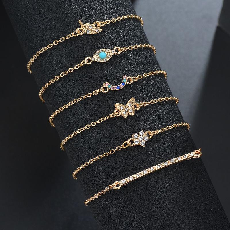 

Charm Bracelets ( Cubic Zirconia ) Gold Butterfly Bracelets&Bangles For Women Bridal Wedding Crystal Jewelry Bracelet BT200288