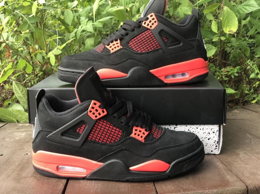 

2021 Sale 4 Red Thunder Black Men Outdoor Shoe Sports Sneakers With Box CT8527-016 mens trainers basketball shoes jumpman, 01