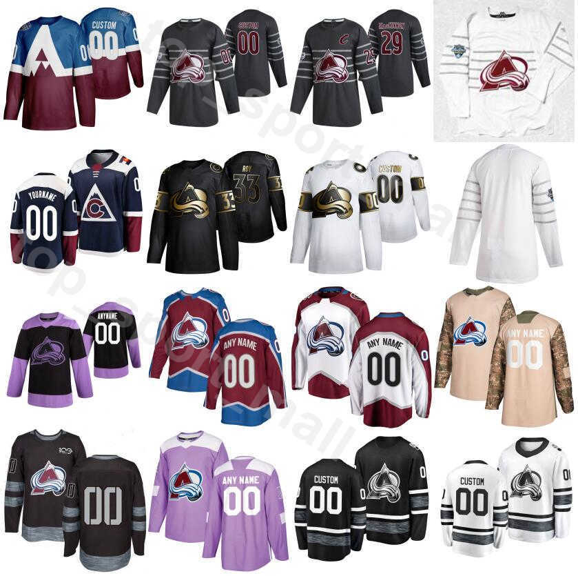 

Custom Name Colorado Avalanche 8 Cale Makar Jerseys Men Ice Hockey 29 Nathan MacKinnon 96 Mikko Rantanen 31 Philipp Grubauer, Black
