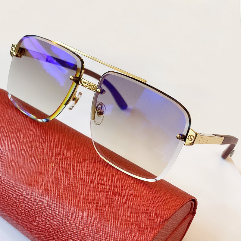 

Classic Brand Luxury Sunglass Man Square Carter Glass 2021 Trending Sun Edge Frame Men Big Shad, White;black