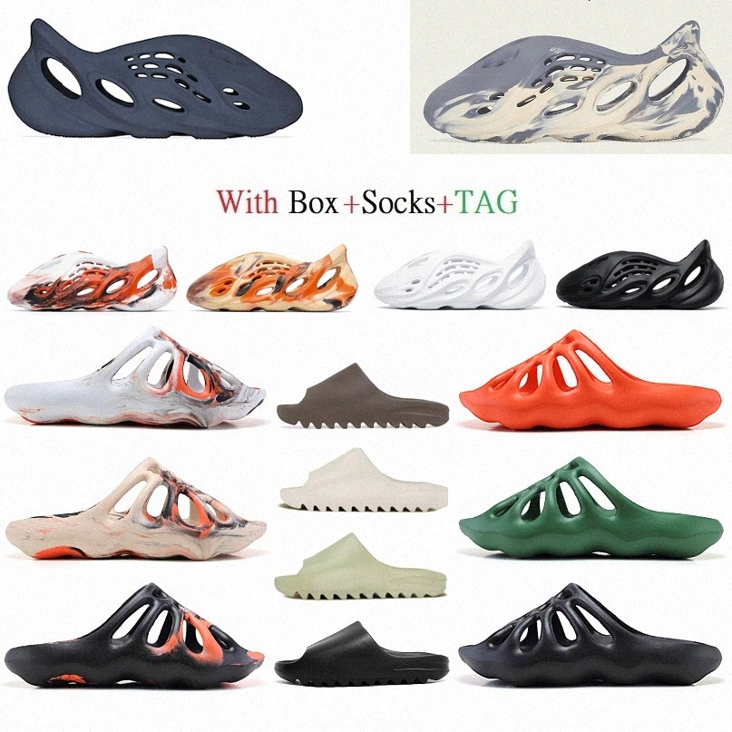 

CheapFoam Runner Slippers HotImitationkanye 450 sandals Street Style shoes slides Similar in appearancewestmen women Pair socks sneakers #Whi qtIp#, 22 foam runner