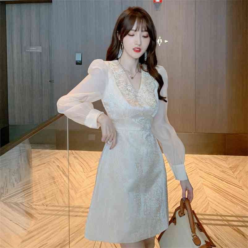 

autumn women's dress with long sleeves Polyester Sheath Solid Zippers Knee-Length Regular Office Lady 210603, Apricot golden