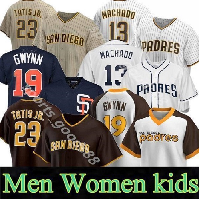 

2021 san diego 23 fernando tatis jr. jersey 9 jake cronenworth 19 tony gwynn 29 dinelson lamet 13 manny machado padres baseball jerseys 10, Blue;black