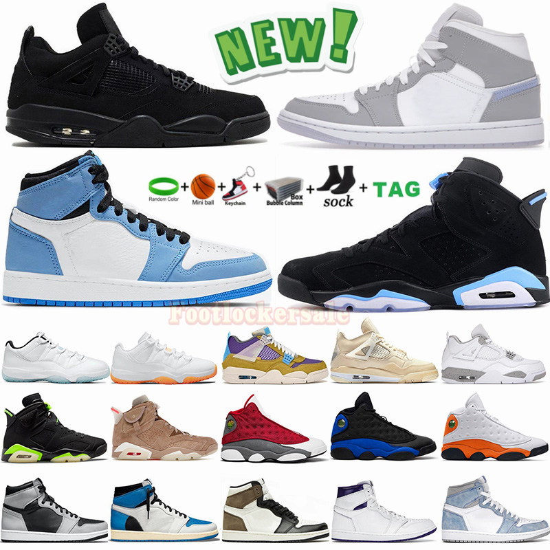 

Mens Basketball Shoes 4 4s White Oreo Black Cat Sail Jumpman 1 1s Hyper Royal University Blue Wolf Grey 6 Gold Hoops UNC Twist 13s Flint 11 11s Womens Trainers Sneakers, 10