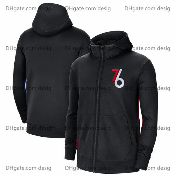 

Men Philadelphia 76ers Black 2021 City Edition Showtime Full-Zip Hoodie