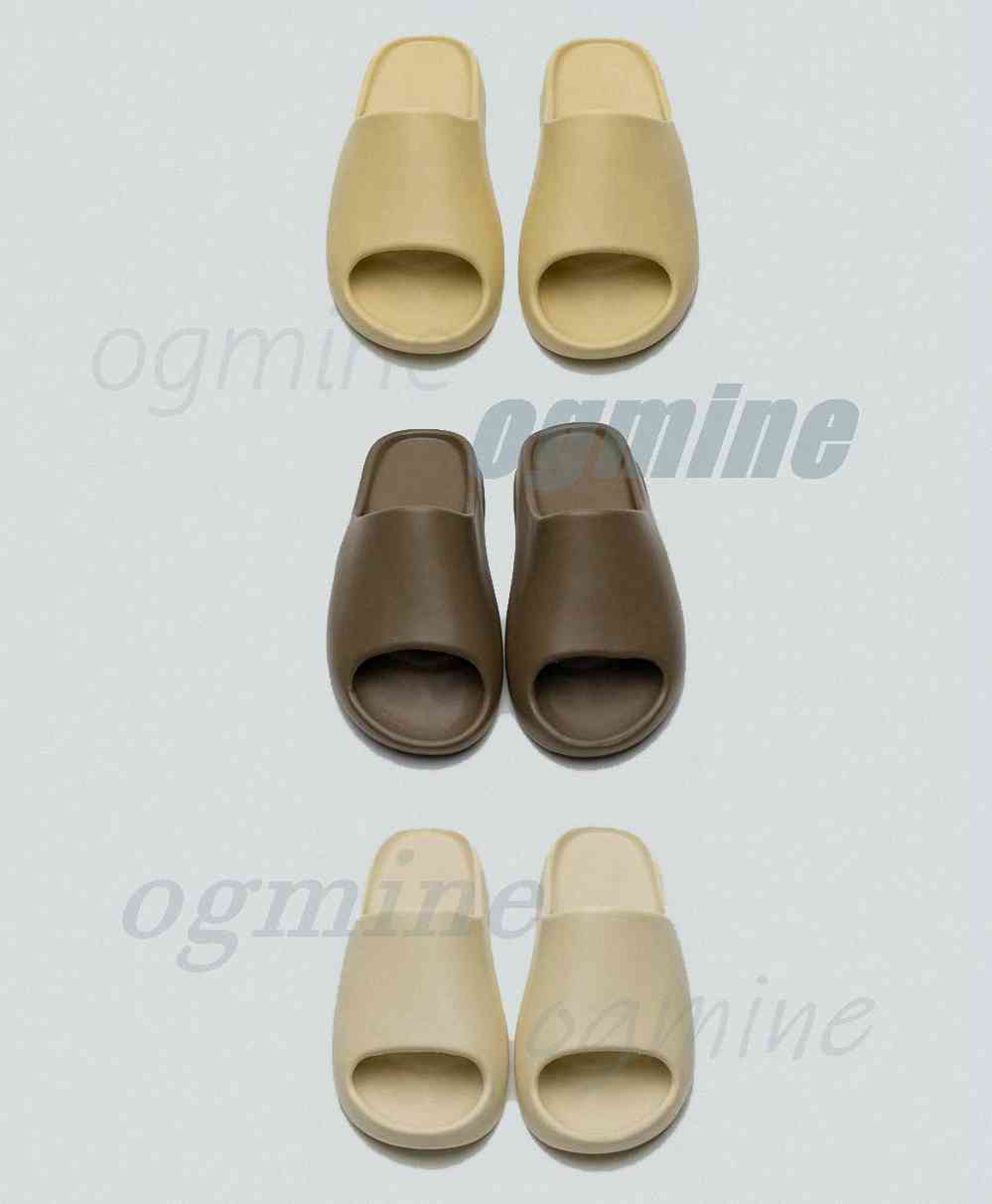 

Slippers Kanye Cheap Sandals Shoes Triple Black White Slides Sock Bone Resin Desert Sand Earth Brown Mens Womens bb