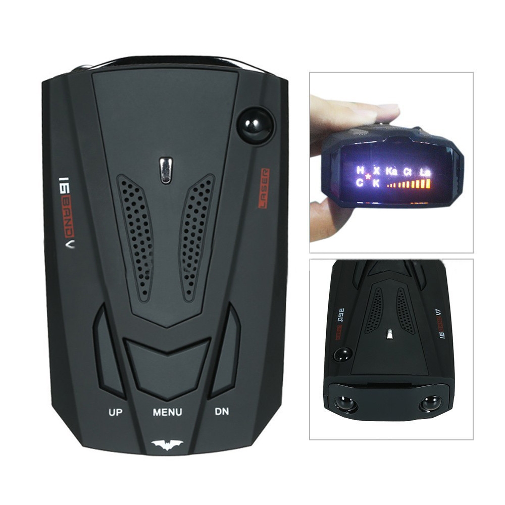 

wtyd for alarm V7 Car Anti-Police Radar Detector 360 Protection Defense Laser Detection Built-in Russian English Voice Broadcast