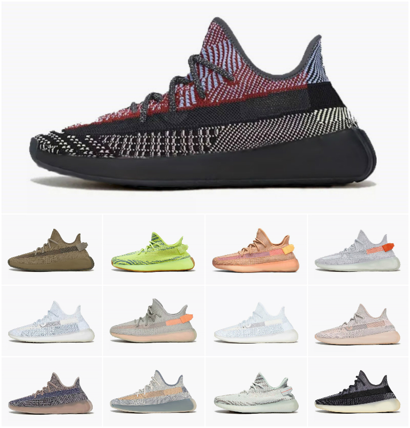 

Men Women Kanyes v2 Running Shoes Mono Ice Clay Mist ASH Pearl Blue Tail Light Cinder Reflective Yecheil Zebra Blue Tint Static Desert Sage Earth West Sports Sneakers, Box