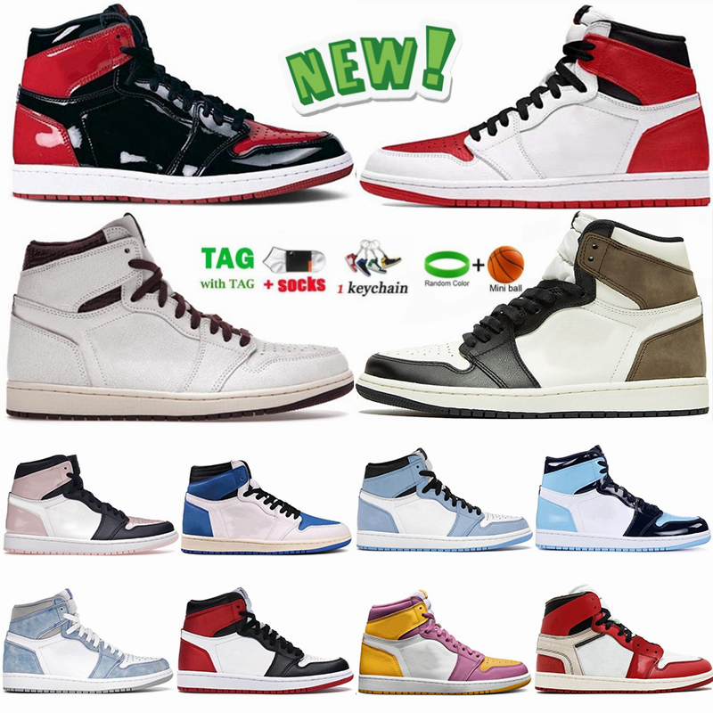 

Dark Marina Blue 1 Basketball Shoes 1s UNC Mid Linen Low Heritage Grey Green Banned Chicago Obsidian Mocha University Bred Patent Men Women Sneakers Trainers us 12 13, Hyper royal