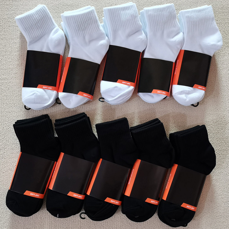 

Men socks Women High Quality Cotton classic Ankle Letter Breathable black and white mixing Football basketball Sports Sock, N with tags